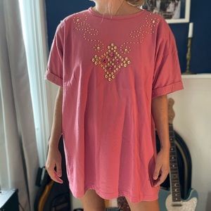 90s Vintage Pink Bedazzled T-Shirt 💖
